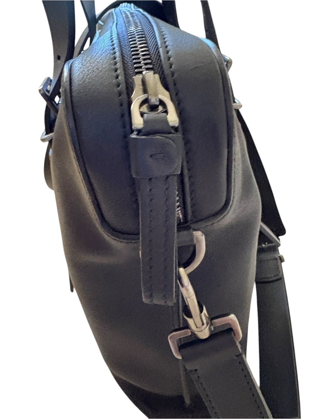 Bally Switzerland Black Leather Briefcase Messenger Bag Medium Detachable Strap - Picture 10 of 15